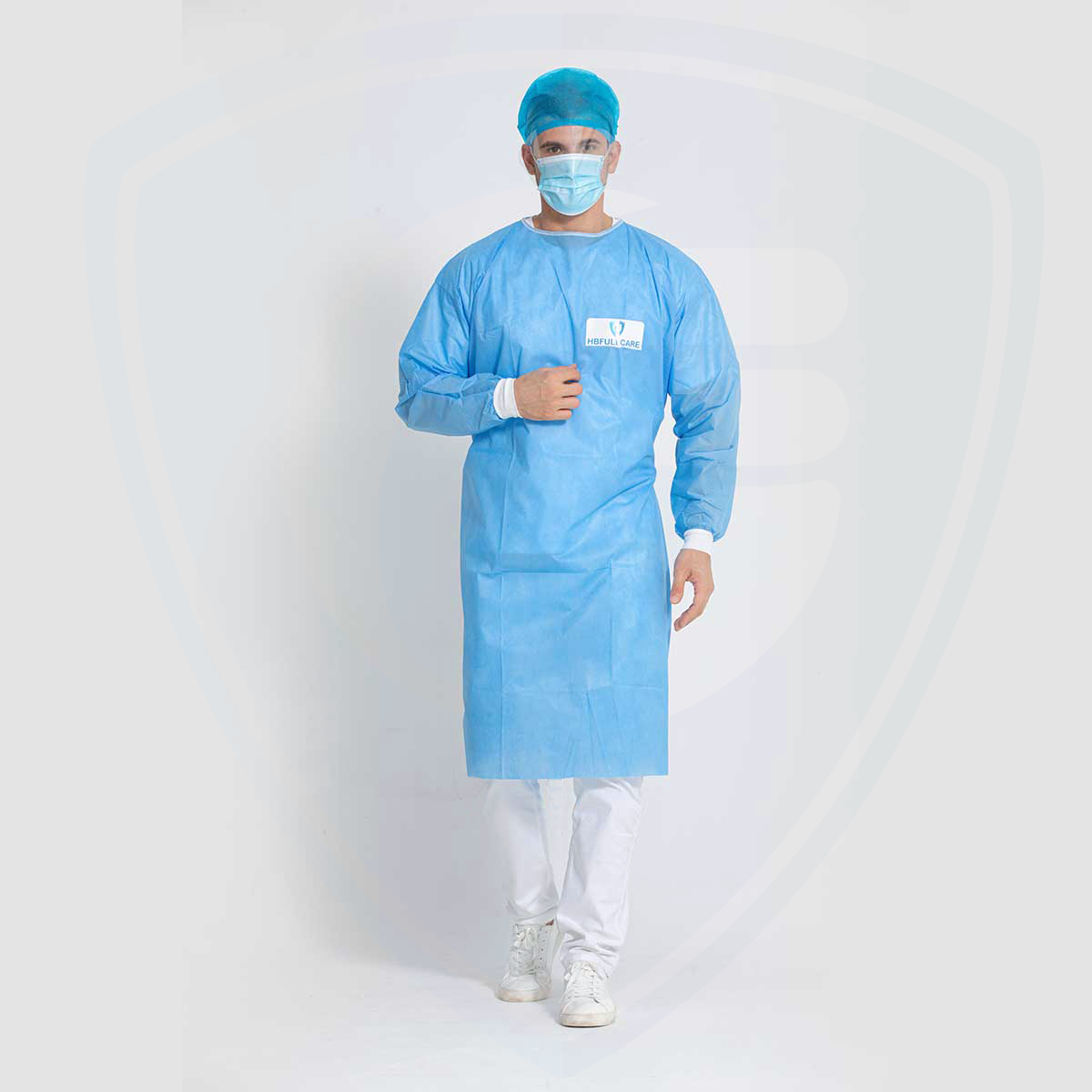 Camice chirurgico monouso in tessuto non tessuto SMS per la protezione dagli agenti infettivi